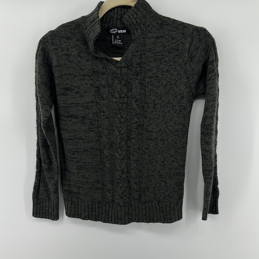 Urban‎ Boys Kids Dark Gray/Black Sweater Long Sleeve Size 7